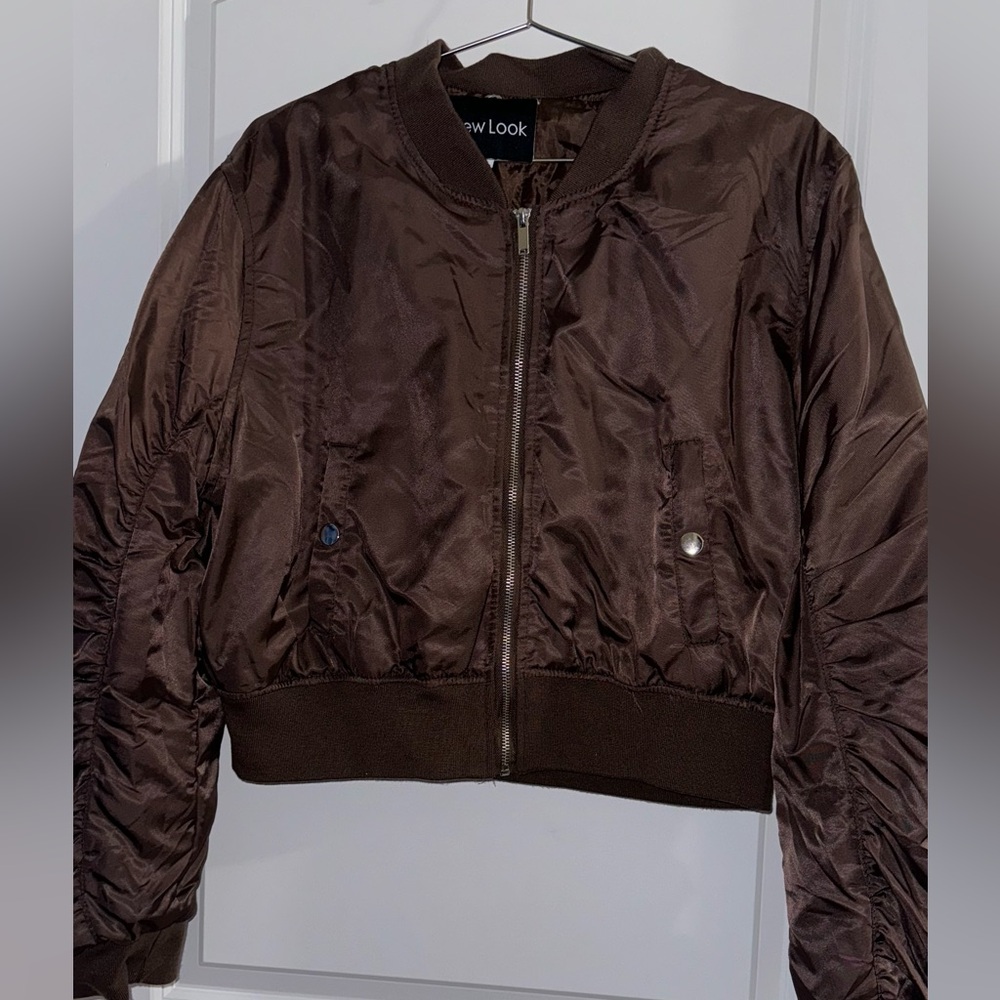 Cropped Bomber Jacket - image 1